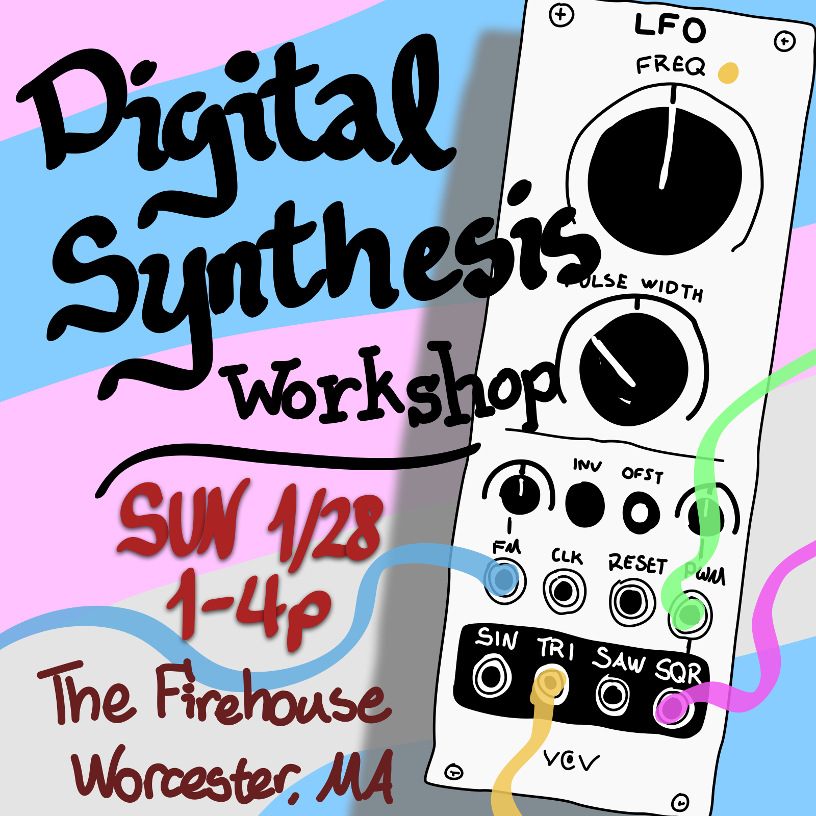 flyer for Digital Synthesis Workshop